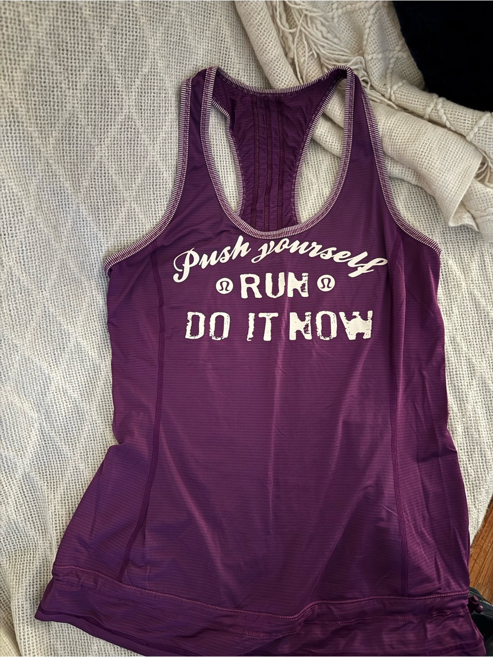 lululemon athletica Purple Racerback Motivational Run Tank